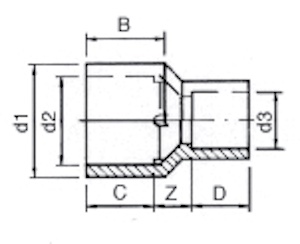 PVC Reduktion lang PVC Reduktion lang