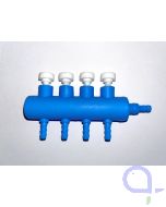 Luftverteiler regelbar 4-fach 4/6 mm Luftschlauch - Osaga Luftregler Teich Aquaristik